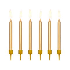 Velas doradas (6) - PartyDeco