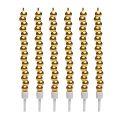 Velas largas burbujas doradas (6) - Dekora