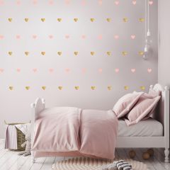 Vinilos corazones dorados y rosas (54) - Pom