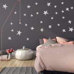 Vinilos estrellas plateadas (50) - Pom