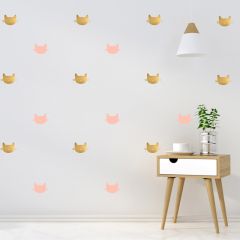 Vinilos gatos dorados y rosas (36) - Pom