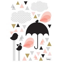 Vinilos nubes, paraguas y pájaros - Lilipinso