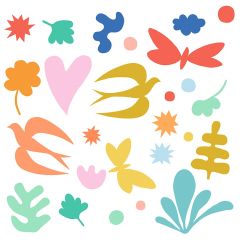 Vinilos para ventana Fantasía de colores (36) - Djeco