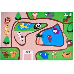 Zoo con animales de fieltro 20 piezas - DeFieltro