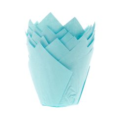 Cápsulas muffins azul bebé (50) - Azucren