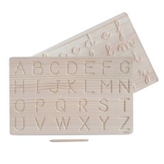 Tabla de madera reversible para grafomotricidad mayúsculas y minúsculas - Ösbru