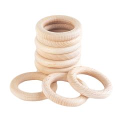 Aros de madera natural 7 cm (10) - TickiT