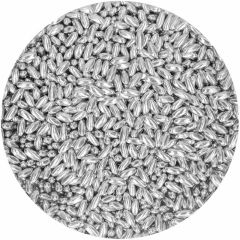 Arroz de azúcar plateado metalizado 80 g - Funcakes
