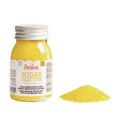 Azúcar brillante amarillo 100 g - Decora
