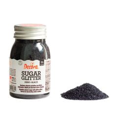 Azúcar brillante negro 100 g - Decora
