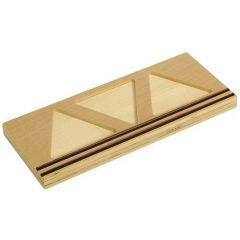 Base de madera para 3 escaleras de perlas - Montessori