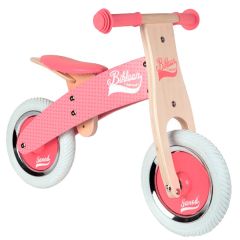 Bicicleta de madera sin pedales Bikloon rosa - Janod