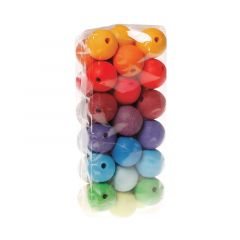 Bolas de madera con agujero colores arcoíris 3 cm (36) - Grimm's