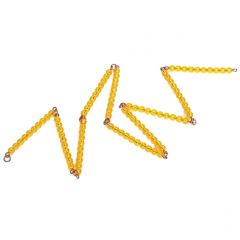 Cadena de 100 perlas doradas - Montessori