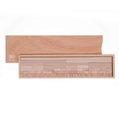 Caja de equivalencias con 127 regletas de madera - Serclet