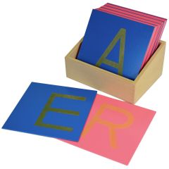 Letras de lija alfabeto mayúsculas imprenta - Montessori