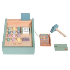 Caja registradora de madera con dinero - Little Dutch