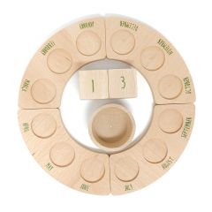 Calendario perpetuo anual de madera Inglés - Grapat