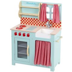 Cocinita de madera azul con fregadero Honeybake - Le Toy Van