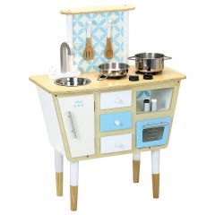 Cocinita de madera vintage con hornillas, horno y accesorios - Vilac