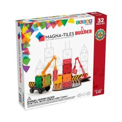 Construcción magnética 32 piezas Obras - Magna-Tiles