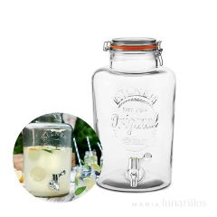 Dispensador de cristal con grifo 5 litros - Kilner