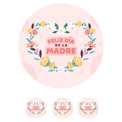Oblea de Feliz Día de la Madre 2 - 20 cm - María Lunarillos