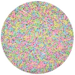 Fideos de azúcar multicolor pastel 80 g - Funcakes