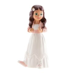 Figura niña de comunión con chaqueta 15,6 cm - Dekora