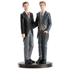 Figura pareja de novios boda chicos - Dekora