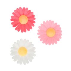 Flores de oblea Margarita de colores 4 cm (13) - Funcakes