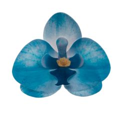 Flores de oblea orquídeas azules 8 cm (10) - Sin gluten - Dekora