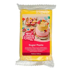 Fondant amarillo 250 g - Sin gluten - Funcakes
