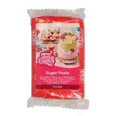 Fondant rojo 250 g - Sin gluten - Funcakes