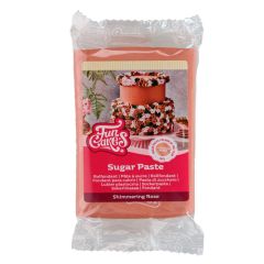 Fondant rosa con brillo 250 g - Sin gluten - Funcakes