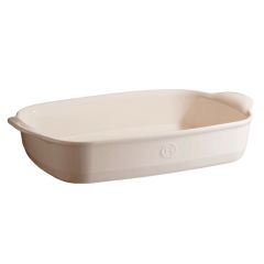 Fuente rectangular con asas crema 36 x 27 x 7 cm - Cerámica - Emile Henry
