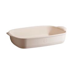 Fuente rectangular con asas crema 30 x 22 x 7 cm - Cerámica - Emile Henry