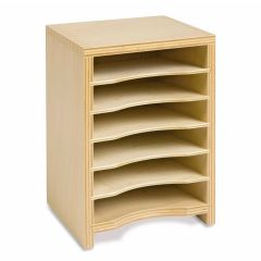 Gabinete de madera para tarjetas geométricas con 6 estantes - Montessori