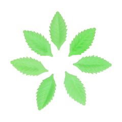 Flores de oblea hojas verdes 4 cm (50) - Funcakes
