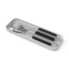 Juego 3 cubiertos con estuche negro - Acero inoxidable - Monbento