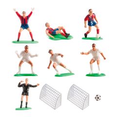 Jugadores de fútbol, porterías, árbitro y balón (10) - Dekora