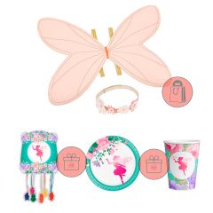 Diadema y alas para disfraz de Hada - Meri Meri + REGALOS piñata, platos y vasos