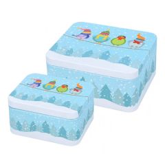 Cajas de lata pájaros invierno Navidad (2) - Birkmann