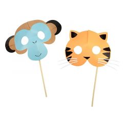 Máscaras de tigre y mono (8) - Meri Meri