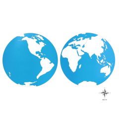 Mapa del mundo continentes sin nombres - Montessori