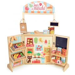 Mercado de madera con 30 accesorios - Vilac