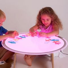Mesa de luz de LEDS con luces de colores redonda 70 cm - TickiT