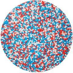 Nonpareils rojo, blanco y azul 80 g - Funcakes