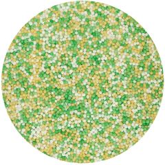 Nonpareils verde, amarillo y blanco 80 g - Funcakes