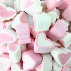 Nubes de azúcar corazones rosas y blancos (125 uds) - Sin gluten - Fini